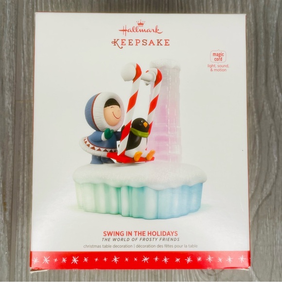 Hallmark magic cord Christmas ornament Frosty Friends Swinging in the Holidays - Picture 1 of 8